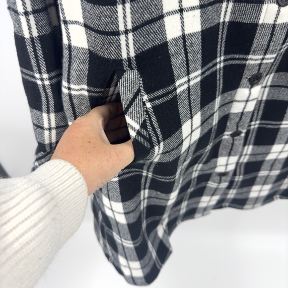 Torrid Cotton Brushed Midi Shacket Womens 3X Plaid Jacket Coat Button Down NWT - Picture 5 of 14
